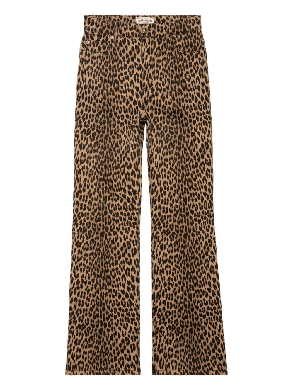 leopard-print high-rise trousers | Farfetch Global