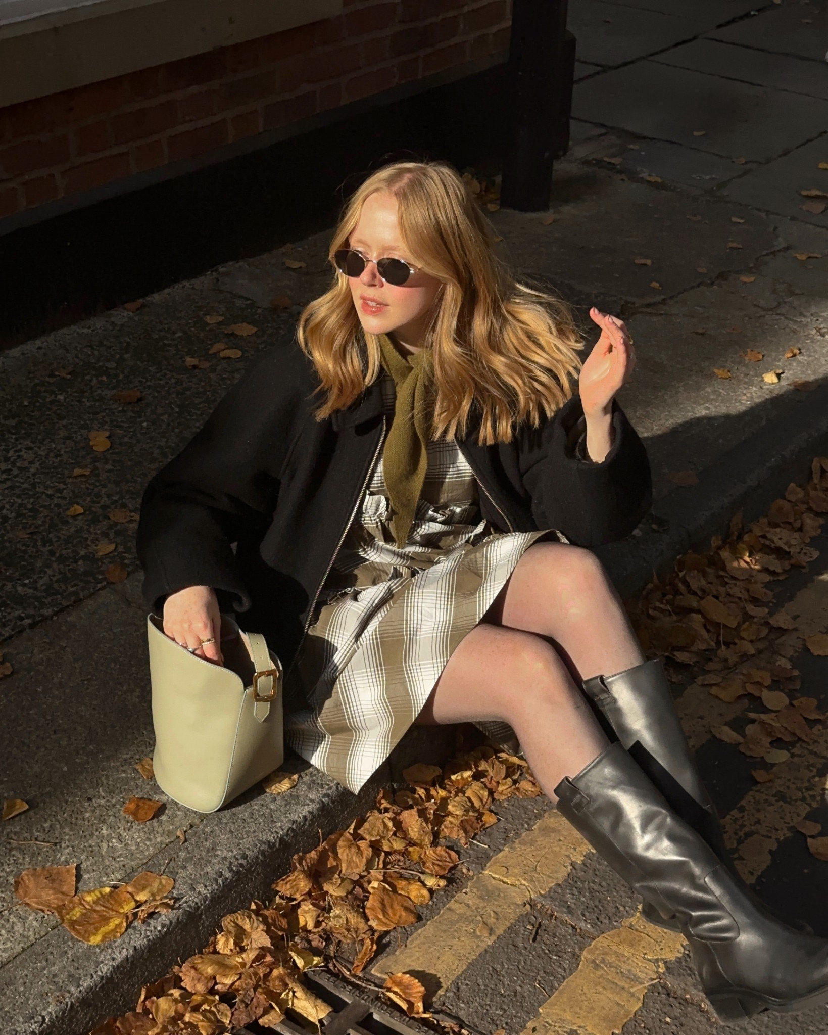 Sister Jane Dress, Ghospell Dress, Green Dress, Check Dress, Alohas, Knee High Boots 

#LTKautumn #LTKwinter #LTKuk