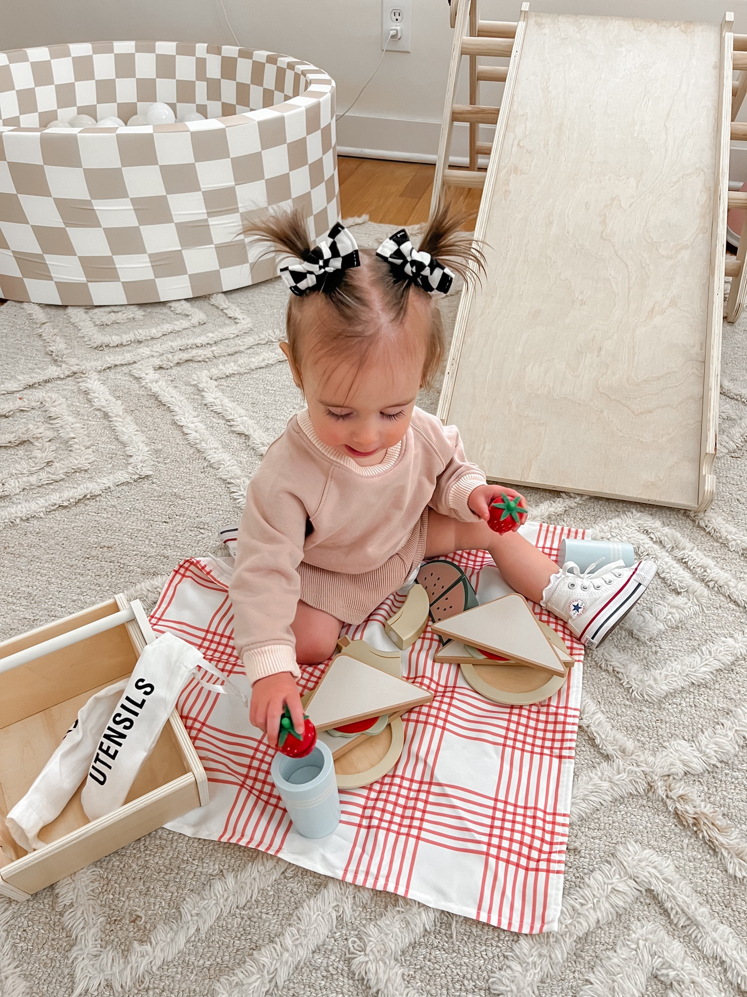 Toddler play area❤️ 
#toys #toddlertoys #aesthetictoys #ballpit #toddlerstyle 

#LTKBaby #LTKKids #LTKHome