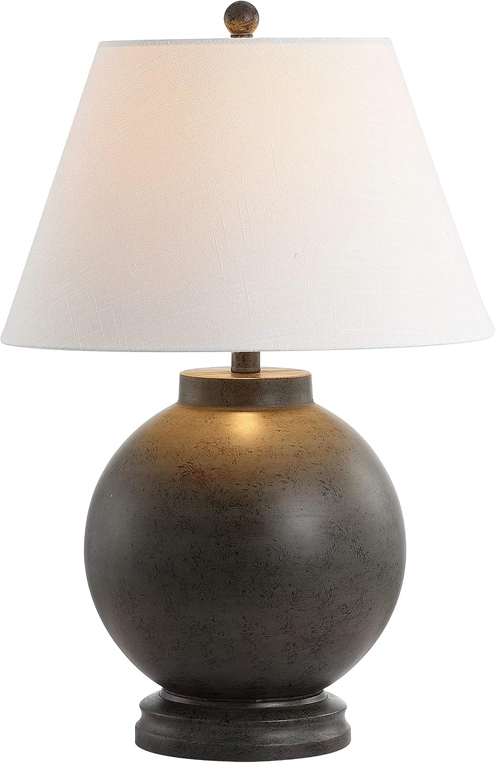 JONATHAN Y JYL3040A Sophie 26" Resin LED Table Lamp Contemporary Transitional Bedside Desk Nightstand Lamp for Bedroom Living Room Office College Bookcase LED Bulbs Included, Dark Gray | Amazon (US)