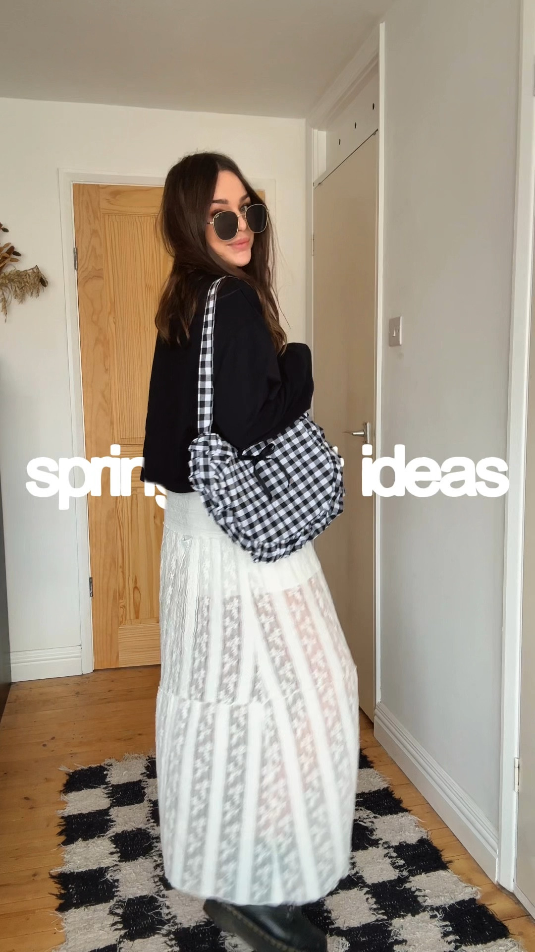 I chucked on this combo last week and was instantly obsessed! I feel like the lace skirt and the long sleeve top are the perfect warm-ish  weather but don’t wanna look to optimistic about it outfit and PERFECT for a spring day. 