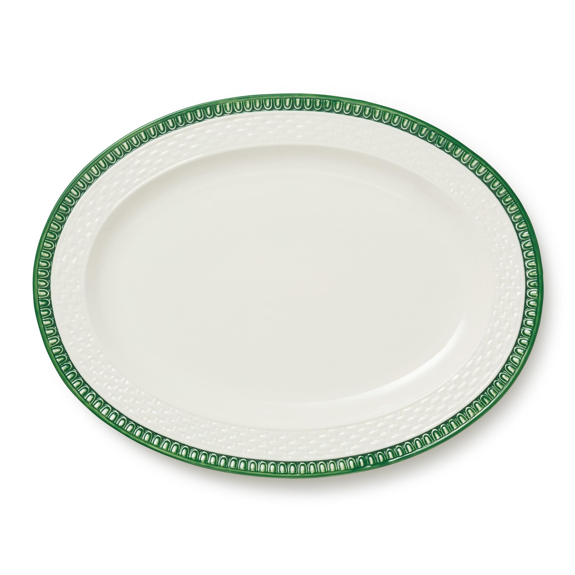 Le Jardin 16 x 12 Inch EMBOSSED OVAL PLATTER – Stoneware Tray with Rattan Texture – Perfect f... | Amazon (US)