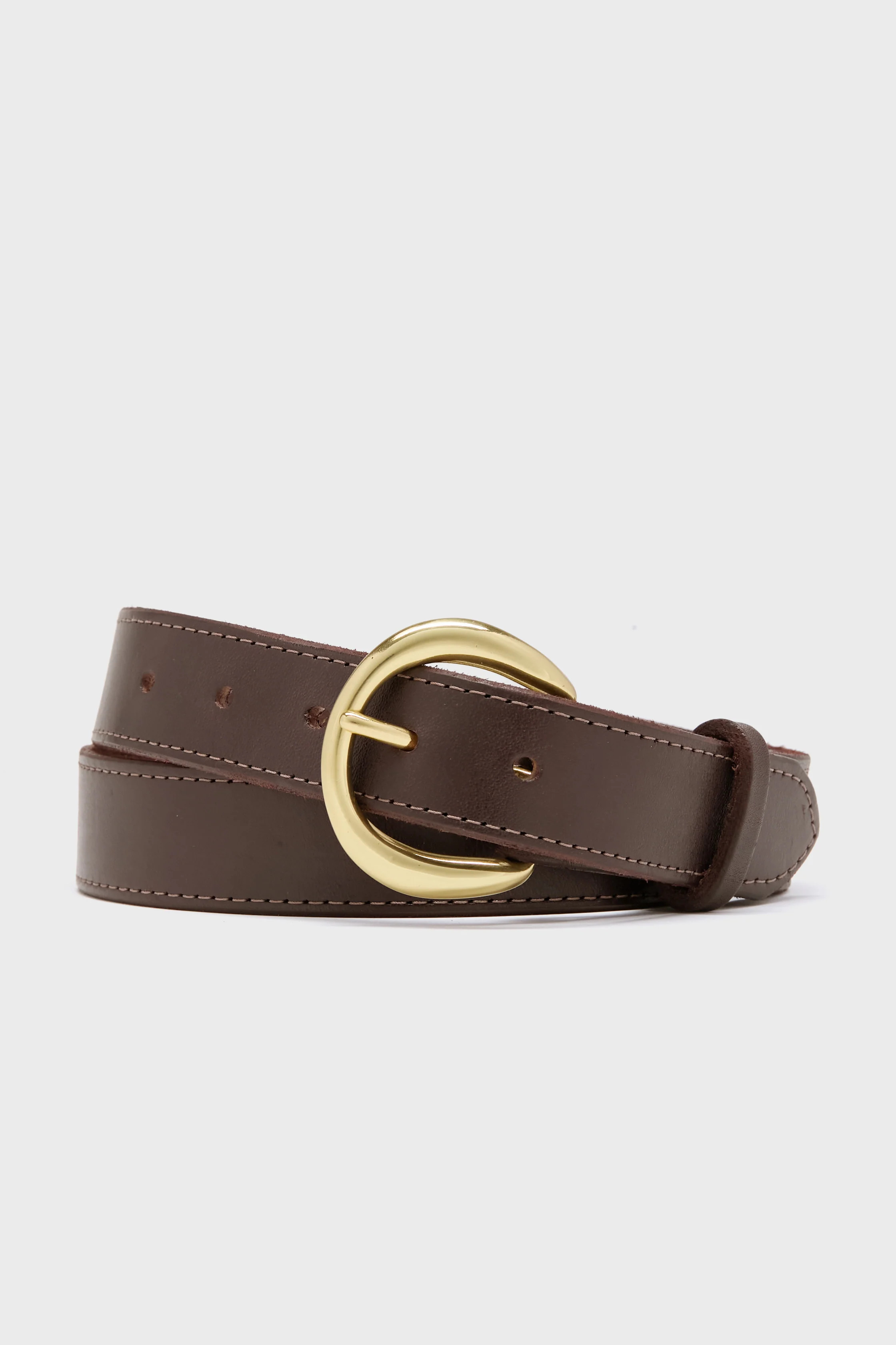Dark Brown Custom 1" Bridle Leather Belt with Name Plate | Tuckernuck (US)