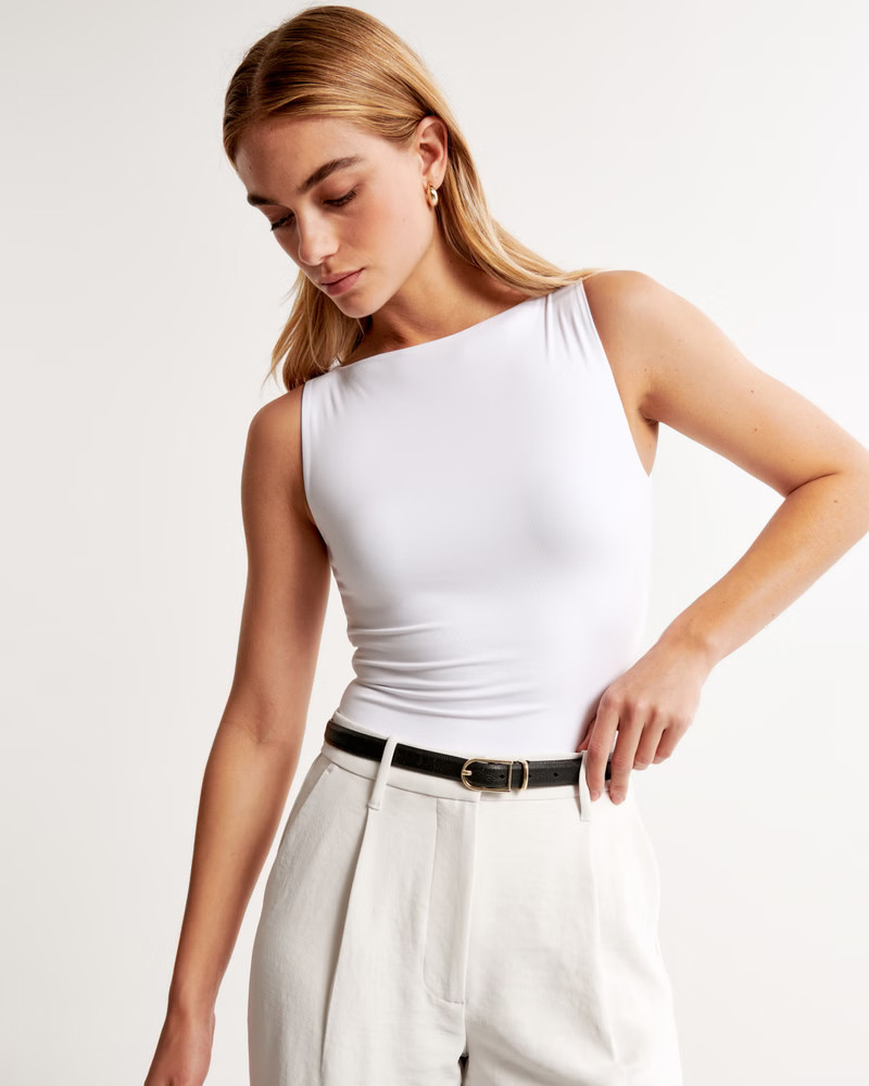 Cotton-Modal Slash Bodysuit | Abercrombie & Fitch (US)