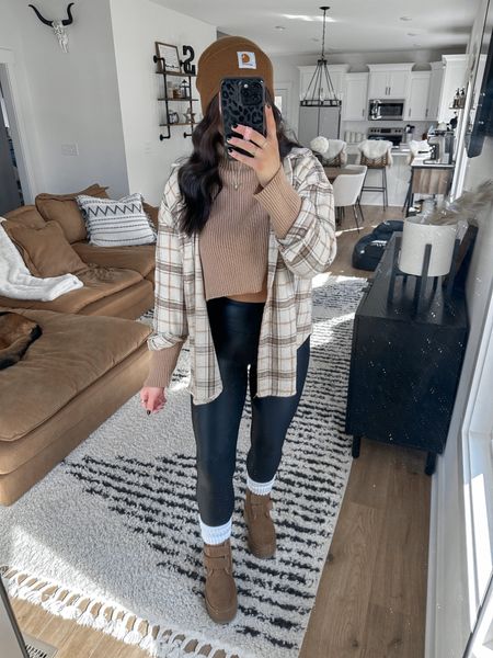 Sweater — medium 
Flannel — small
Leggings — small

amazon outfit | fall outfit | fall fashion | comfy fall outfit | comfy cozy outfit | oversized flannel | neutral fall outfit | platform ugg boots | slouch socks | faux leather leggings outfit | turtleneck sweater outfit fall | fall brunch outfit | fall errands outfit 



#LTKfindsunder50 #LTKfindsunder100 #LTKstyletip