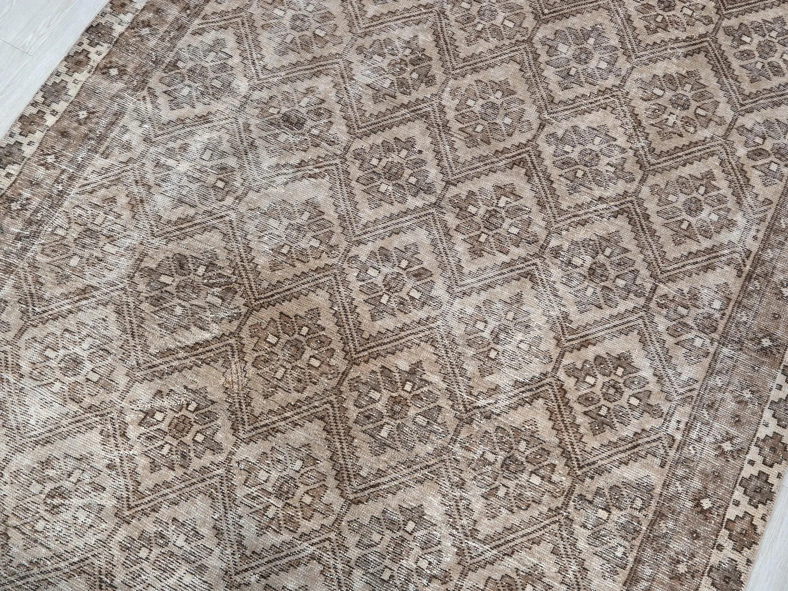 Cedar Brown 6x10 ft Vintage Oriental Handmade Persian Style Geometric Area Rug - Living or Dining... | Etsy (US)