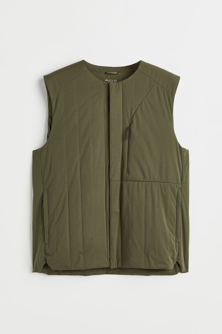 H & M - Regular Fit Lightweight Padded Vest - Green | H&M (US + CA)
