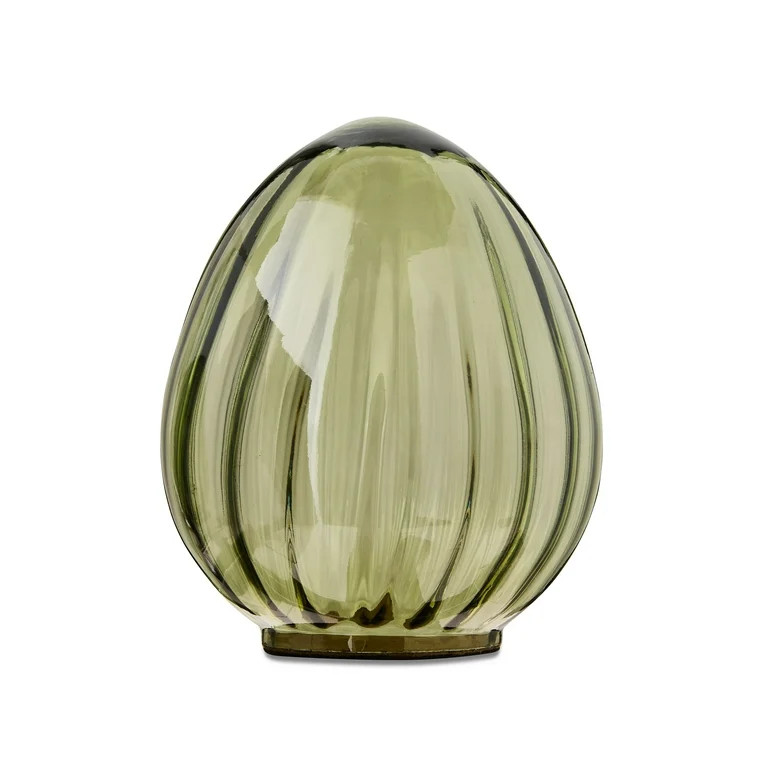 Easter Green Glass Egg Tabletop Decor, 7.25 in, by Way To Celebrate | Walmart (US)
