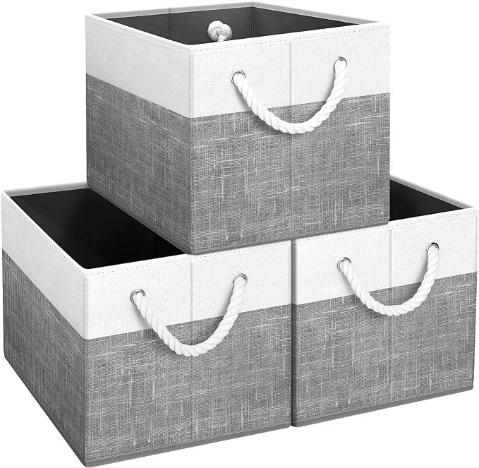 Fabtotes Storage Bins [3-Pack], Foldable Storage Baskets for Organizing Toys, Books, Shelves, Clo... | Amazon (US)