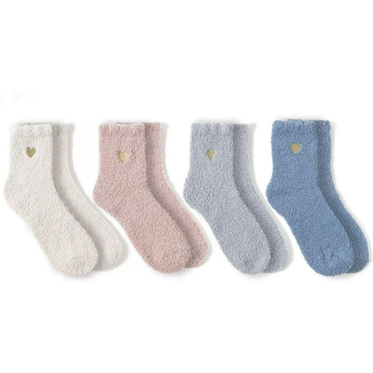 Tisoloow Fuzzy Socks for Women Warm Soft Fluffy Socks Winter Thick Cozy Plush Slipper Socks Sleep... | Walmart (US)