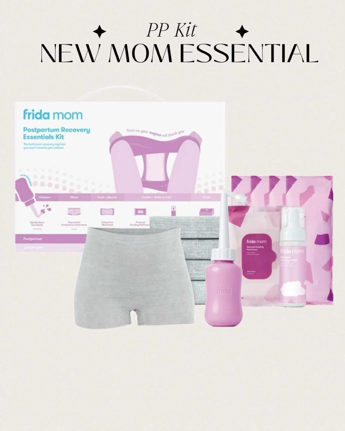 New mama must have! I loved this kit when I was pp and will be using again when we have another baby!🩷 (the ice packs are the absolute best!)

Postpartum, pp diapers, peri bottle, mom essentials, new mom, Frida mom, Frida baby

#LTKBaby #LTKBump #LTKFindsUnder100
