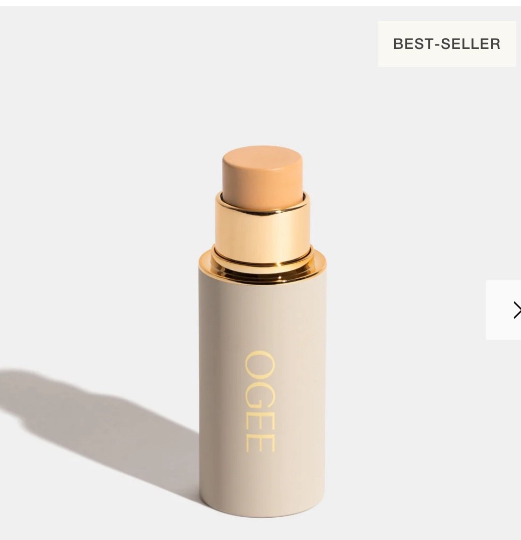 OGEE 
Sculpted Complexion Foundation Stick
MULTI-USE FOUNDATION STICK
in Hazel 2.90 light with golden undertones 

I use this stick under my eyes and on any blemishes… it lasted me two years! I started digging it out when I realized it’s just time to hurry and reorder 😂