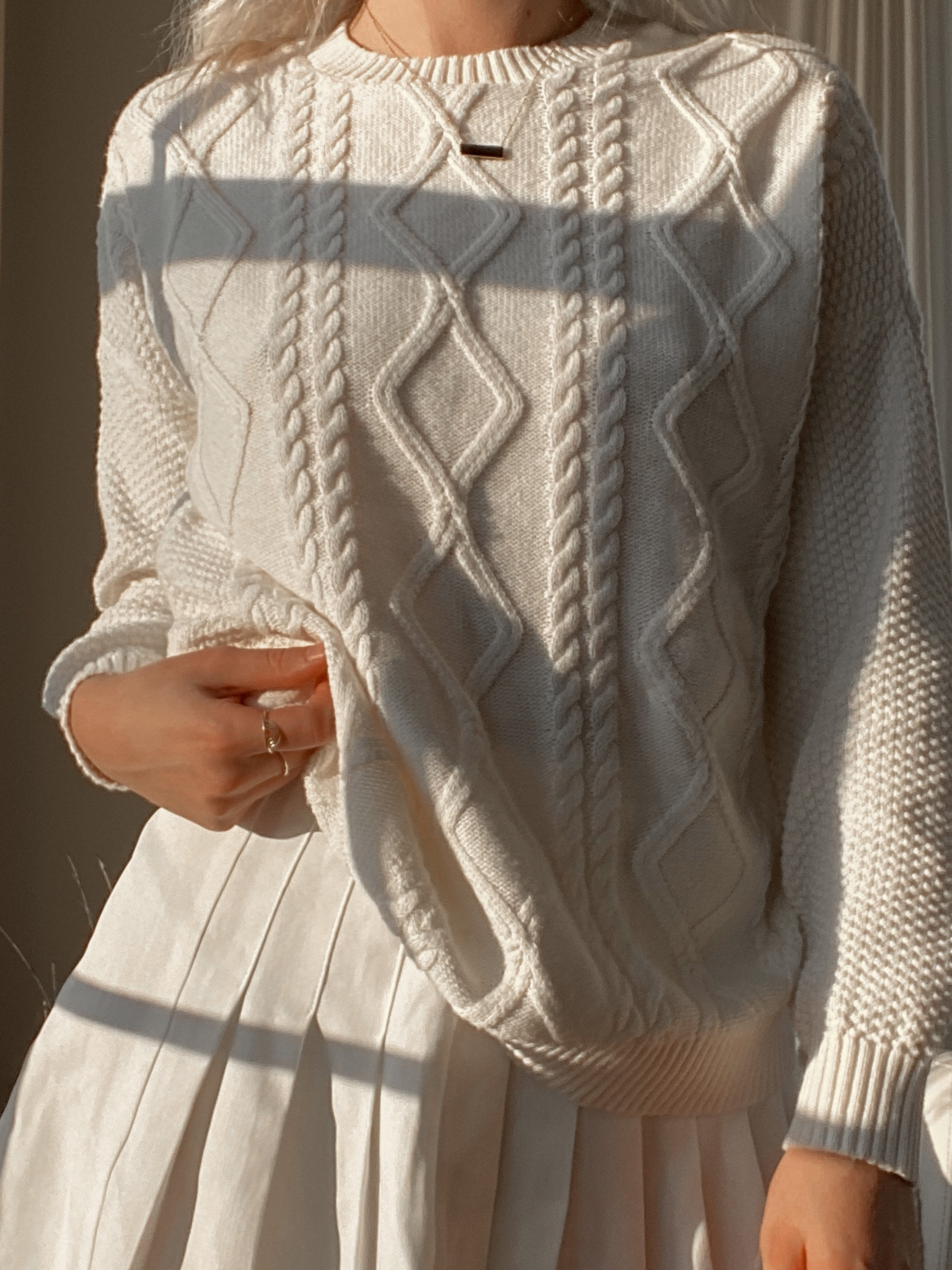 winter wonderland inspired outfit! cable knit sweater, white mini skirt, white loafers, crew socks

#LTKSeasonal #LTKHoliday #LTKstyletip