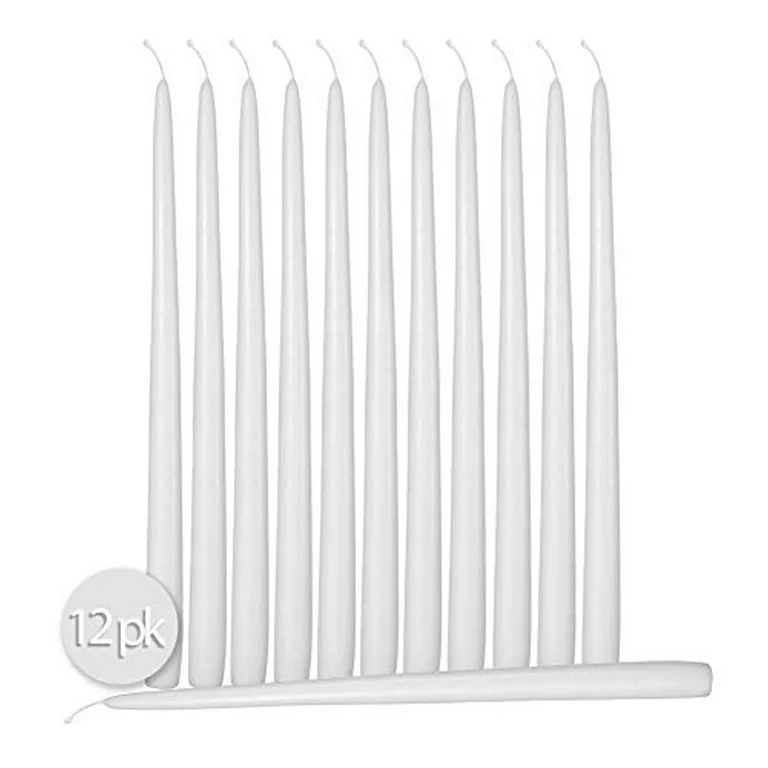 Hyoola, 14" White Taper Candles - Dripless Tapers (12 Pack) | Walmart (US)