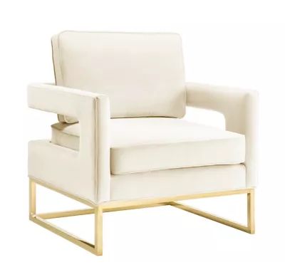 Avery Cream Velvet Chair | Bed Bath & Beyond | Bed Bath & Beyond