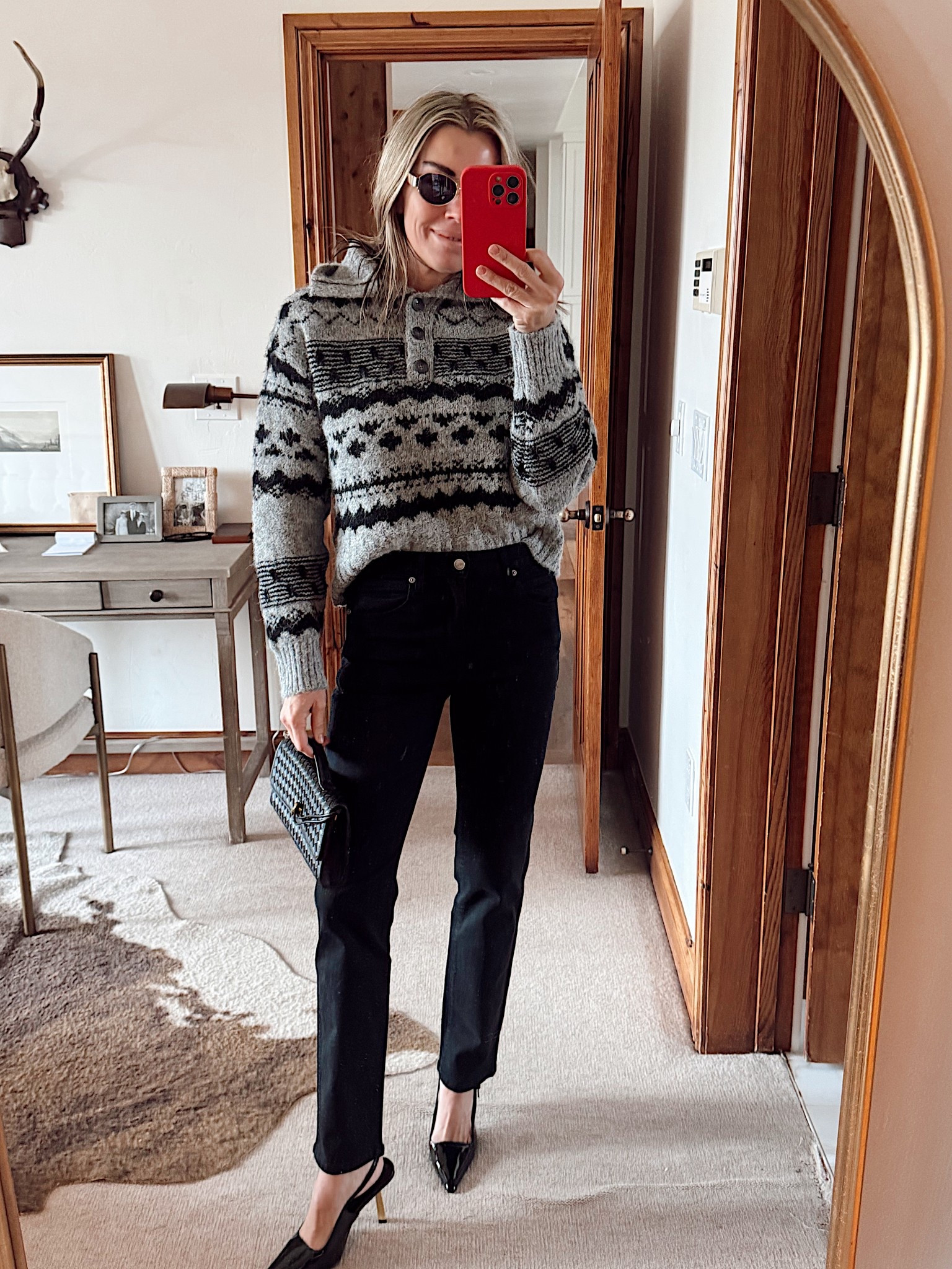 Target sweater Amazon shoes and bag that are designer knock offs of Bottega and YSL

#LTKgrwm #LTKHoliday #LTKootd