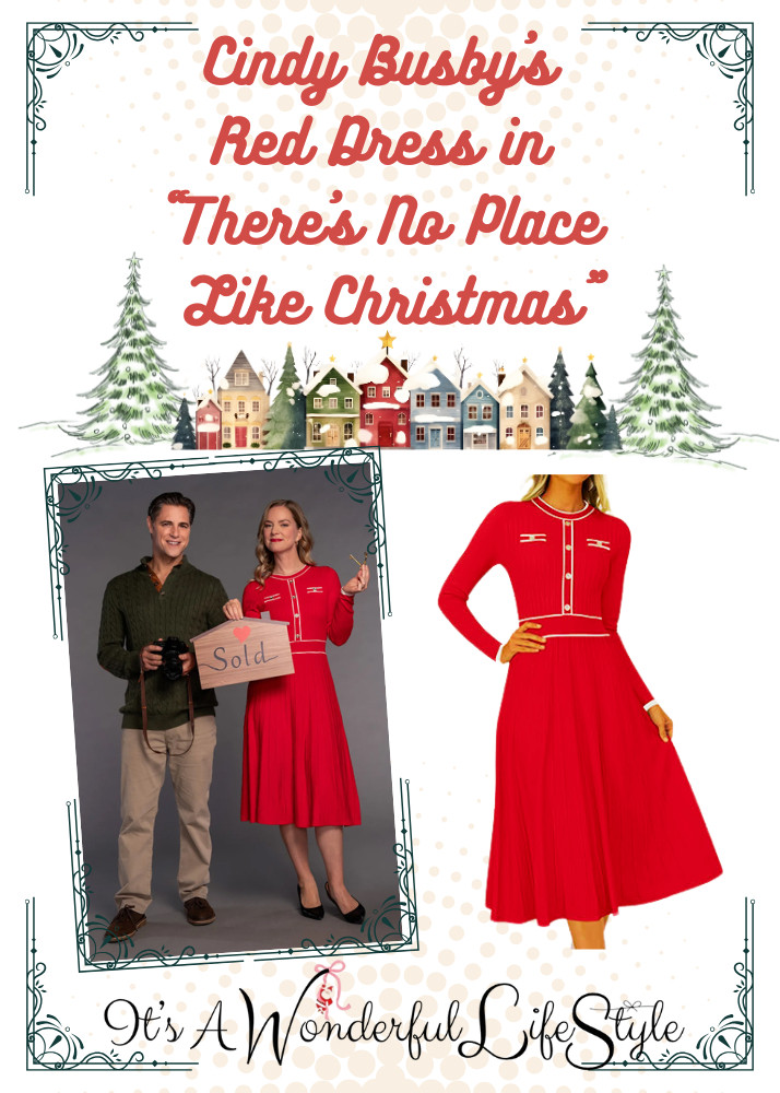Find Cindy Busby's radiant red dress from Great American Family's New Holiday movie... "There’s No Place Like Christmas and get ready to bring a little curb-appeal to your closet. After all, there’s no place like home for the holidays... and no better time to list a little style! Consider this your fashion open house: step inside, fall in love with this new, charming movie, and make this merry red look yours.” 🎄🏡 

 #LTKHoliday #LTKdayinmylife #LTKSeasonal