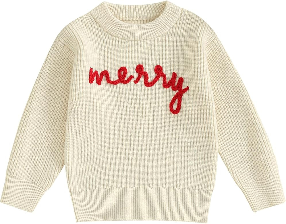 Infant Baby Boy Girl Oversized Knit Sweater Chunky Long Sleeve Pullover Sweater Shirts Warm Fall Win | Amazon (US)