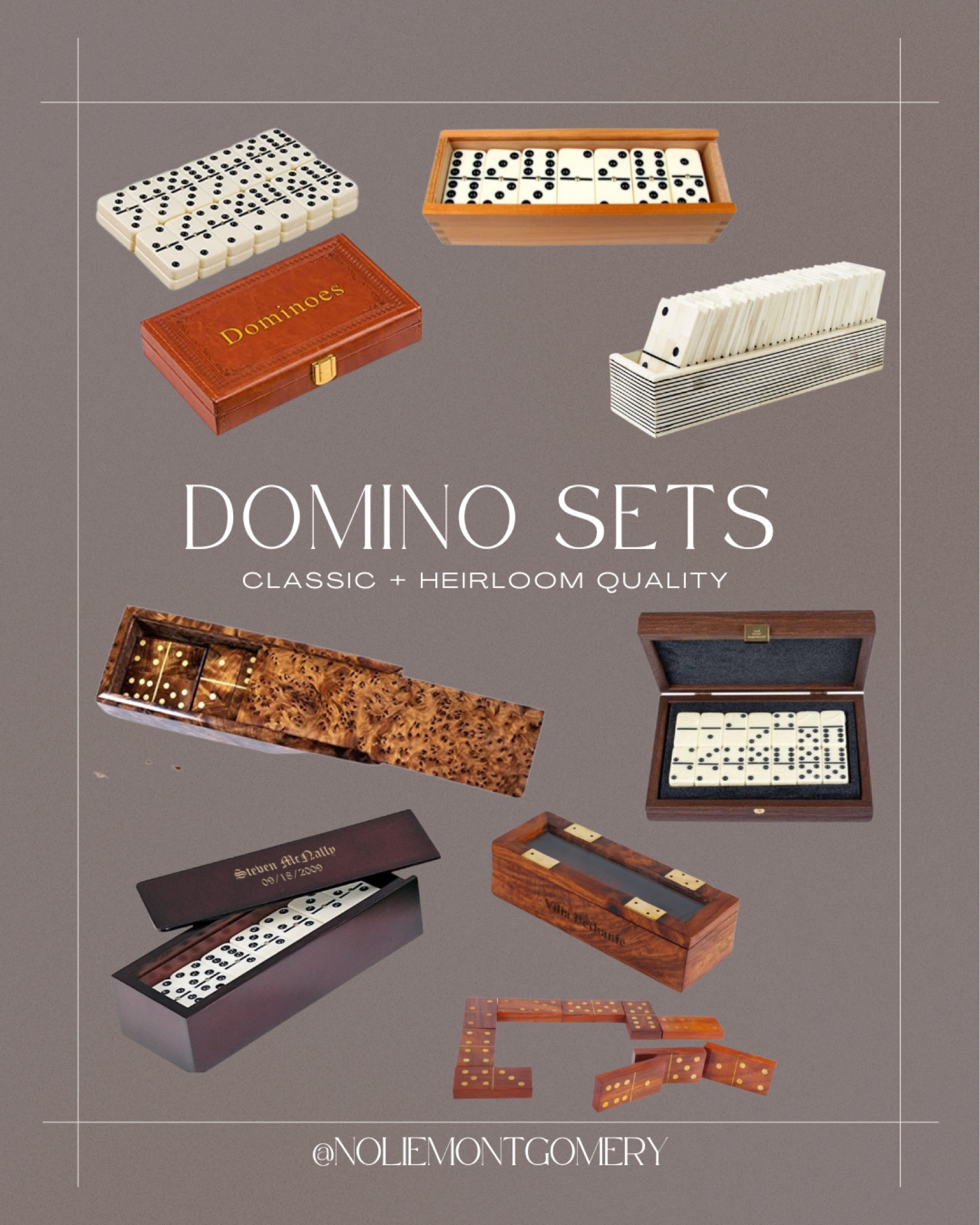 Dominoes is our go to board game for family game nights. Here are a few of my favorite heirloom quality sets to pass down, that also happen to be beautiful but practical! (PS: I saved our favorite way to play on my IG highlight: Game Nights)

TAGS: Game night. Board games. RV couple. Fifthwheel couple. Fifthwheel family. Full time family. Camping. Weekend. Heirloom gifts. Unique gift. Christmas gift  

#LTKfamily #LTKHoliday #LTKkids