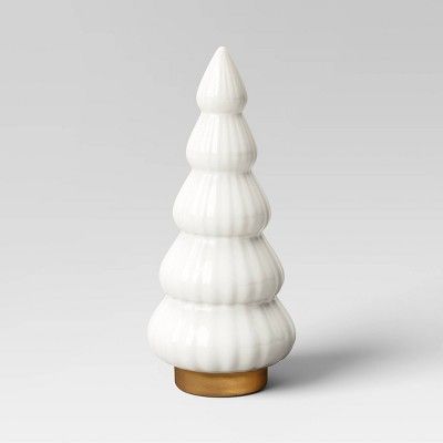 Large Scalloped Ceramic Christmas Tree White - Threshold™ | Target