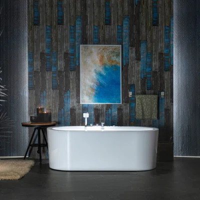 66.5" x 32" Whirlpool Water Jetted & Air Bubble Heated Soaking Combination Bathtub with Tub Filler | Wayfair North America