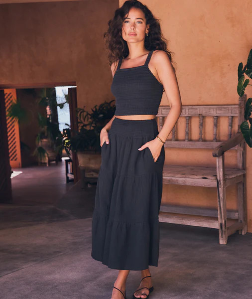 Corinne Double Cloth Maxi Skirt | Marine Layer