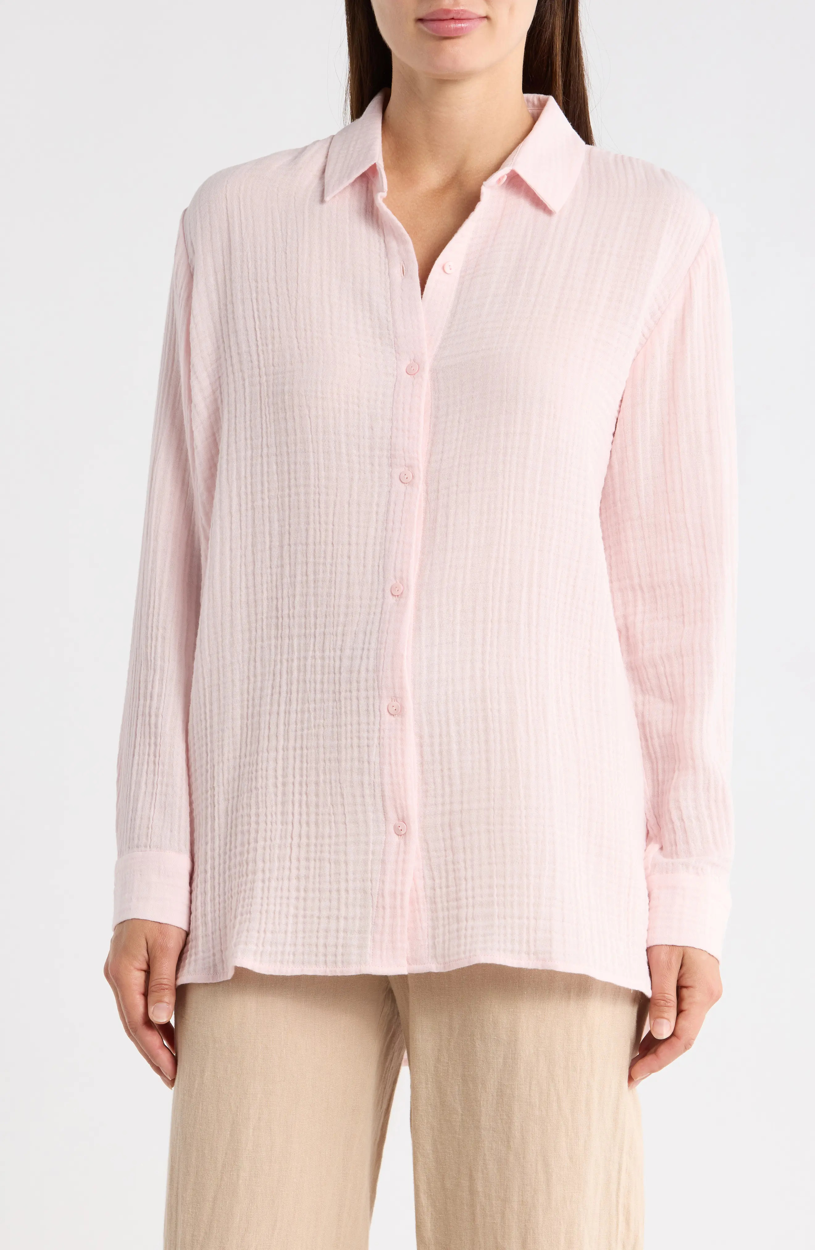 Easy Classic Organic Cotton Button-Up Shirt (Women) | Nordstromrack | Nordstrom Rack