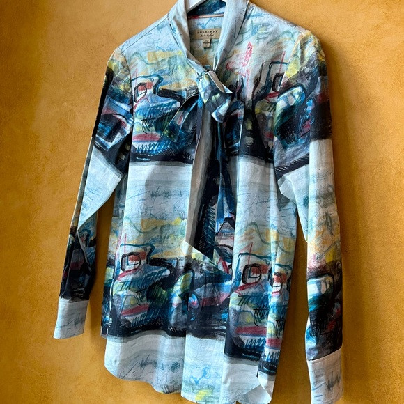 Burberry Lobelia Multicolored Bow Blouse Top Shirt | Poshmark