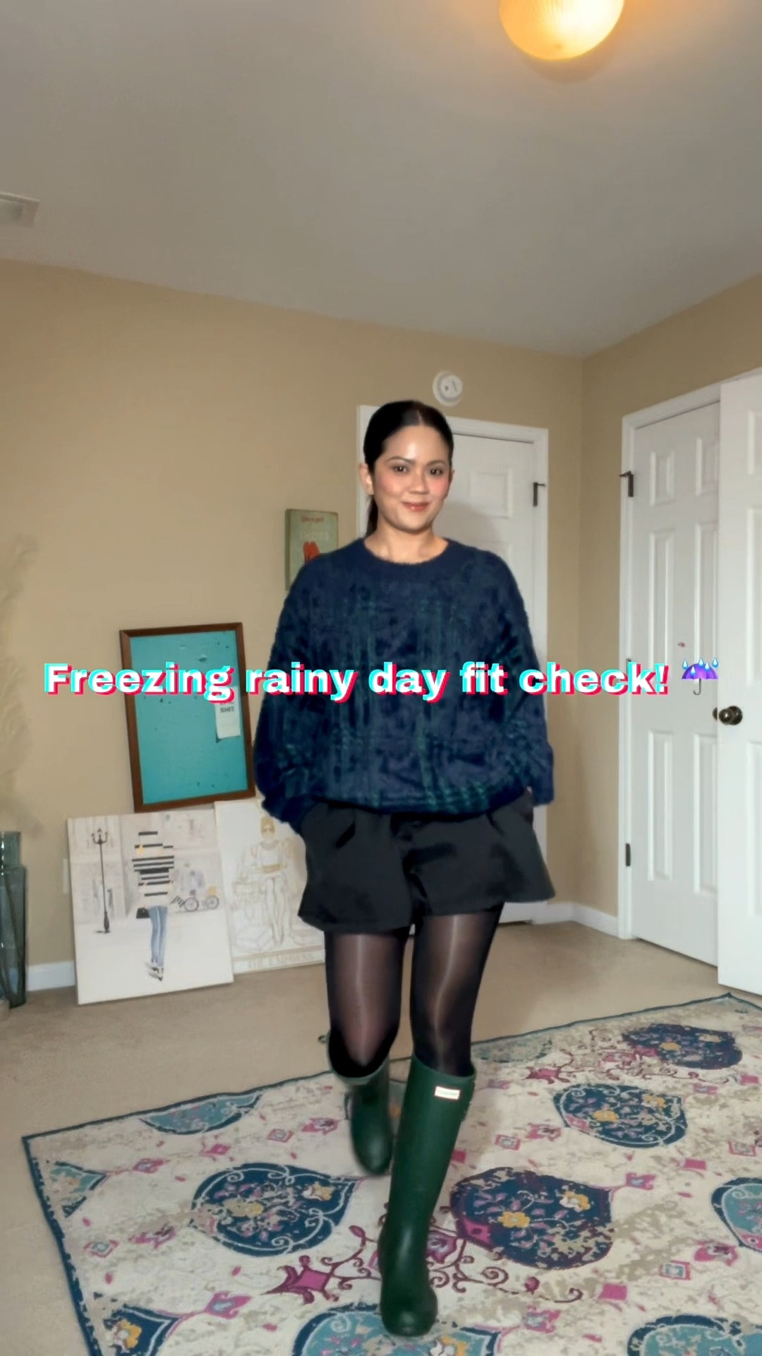 Rain for 3 days straight in GA ☔️
Cute but practical always.
Trench coat + Hunter boots = lifesavers.
I will link the closest sweater top here for you. I am wearing a Large so I decided to link sweater like this from J.Cree in men section. 

#LTKPetite #LTKootd #LTKOver40