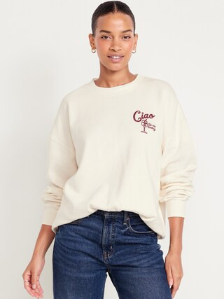 SoComfy Oversized Graphic Sweatshirt | Old Navy (US)