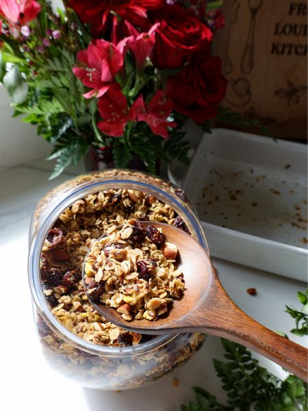 Homemade granola. Using an airtight container. Recipe on Instagram. 

#LTKover40 #LTKhome