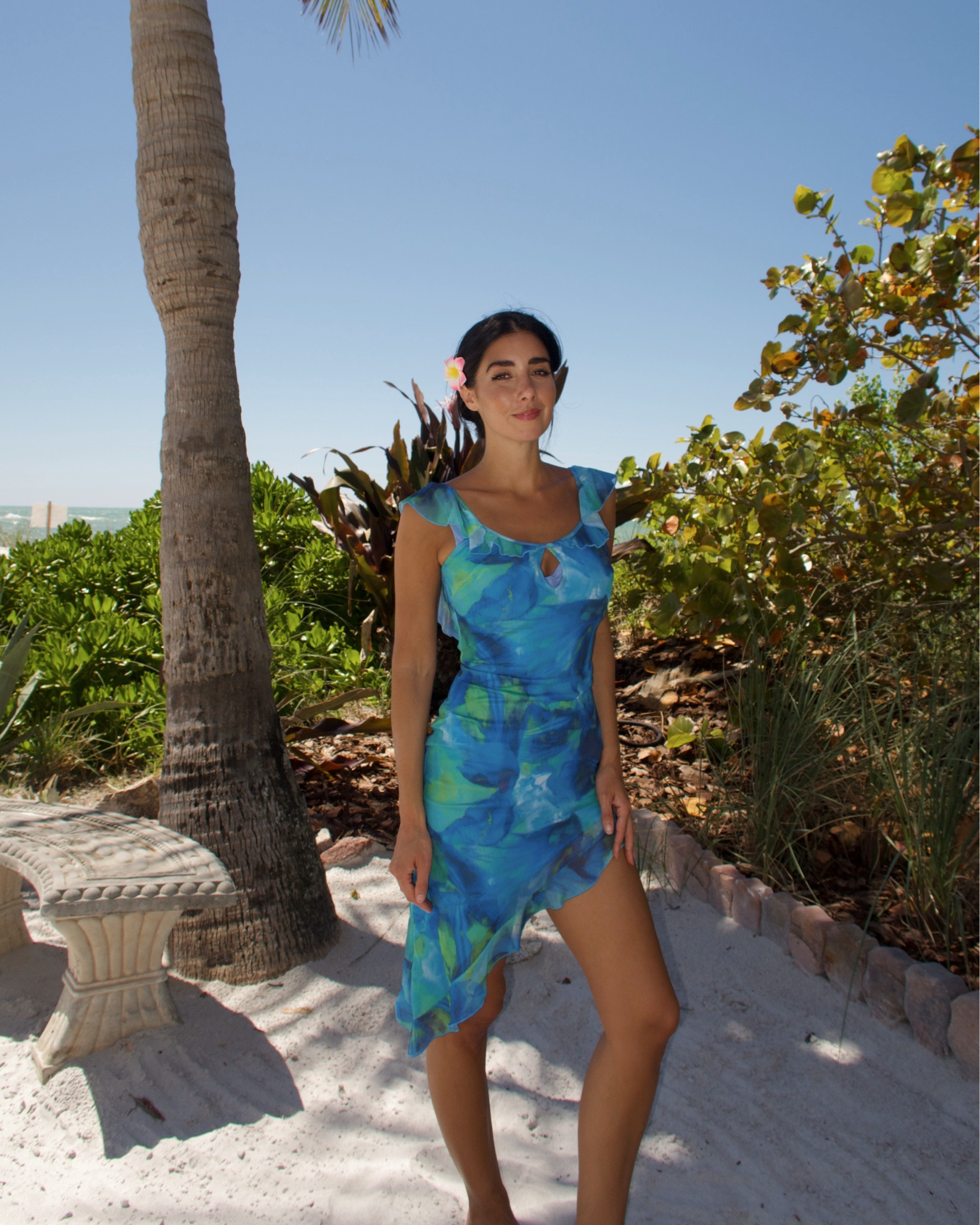 Fun dress 🌴! Ran super short - wearing XS, would probably go up a size so I wore it as a cover up! 

#LTKfindsunder100 #LTKswim #LTKtravel