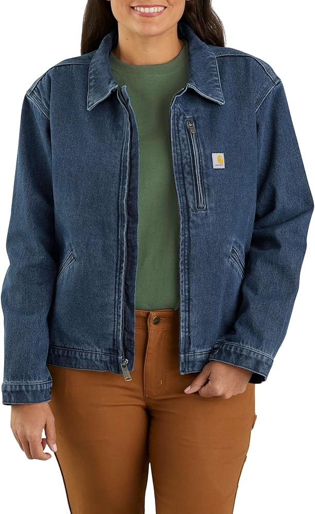 Carhartt Men's Loose Fit Denim Detroit Jacket | Amazon (US)