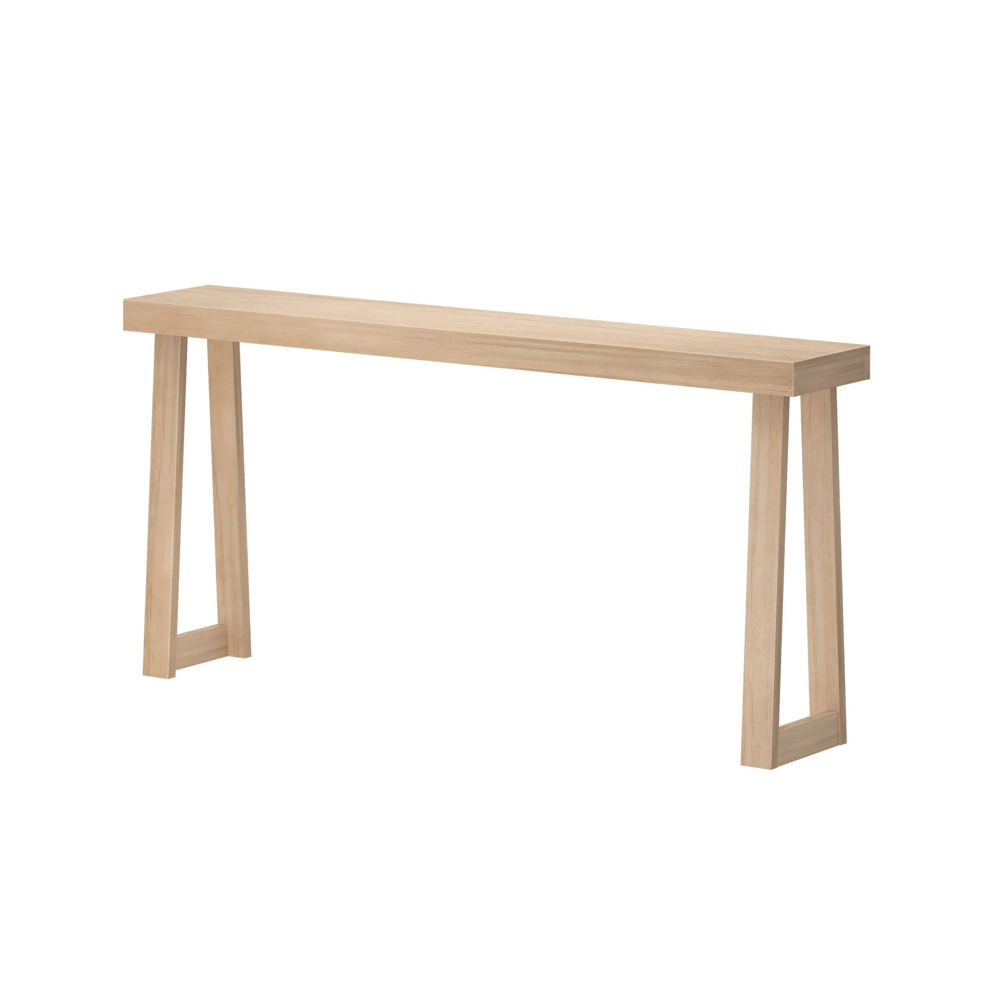 Plank+Beam Solid Wood 66" Console Table, Classic Entryway Table, Narrow Foyer Table | Walmart (US)
