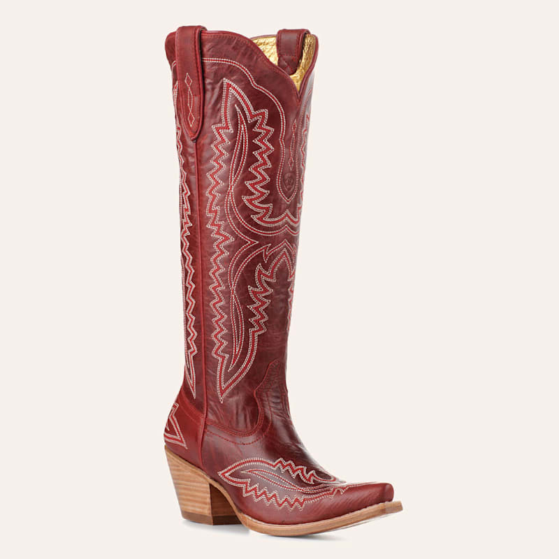Ariat Women's Casanova Red Alert Snip Toe Tall Cowboy Boots | Cavender's