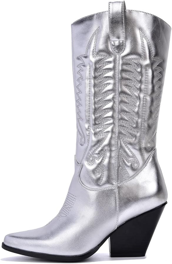 Cape Robbin Racha Pointed Toe Mid Heel Cowboy Boots (Racha) | Amazon (US)