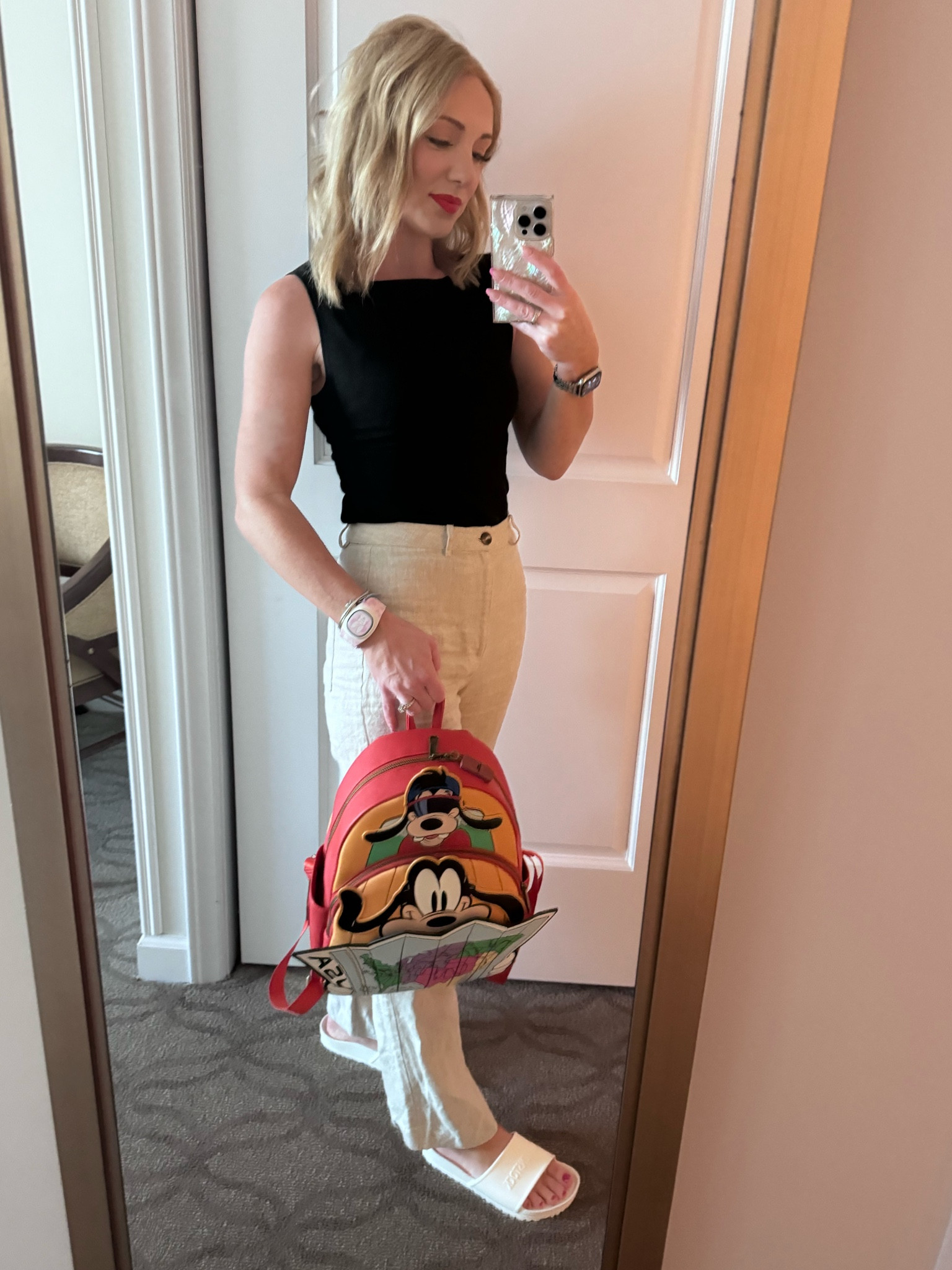 Cute and casual in my favorite linen slacks from Reformation, with a cute lounge fly since we were at Disney

#LTKSeasonal #LTKstyletip #LTKSpringSale