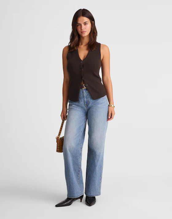 V-Neck Sweater Vest in 100% Merino Wool | Madewell | Madewell