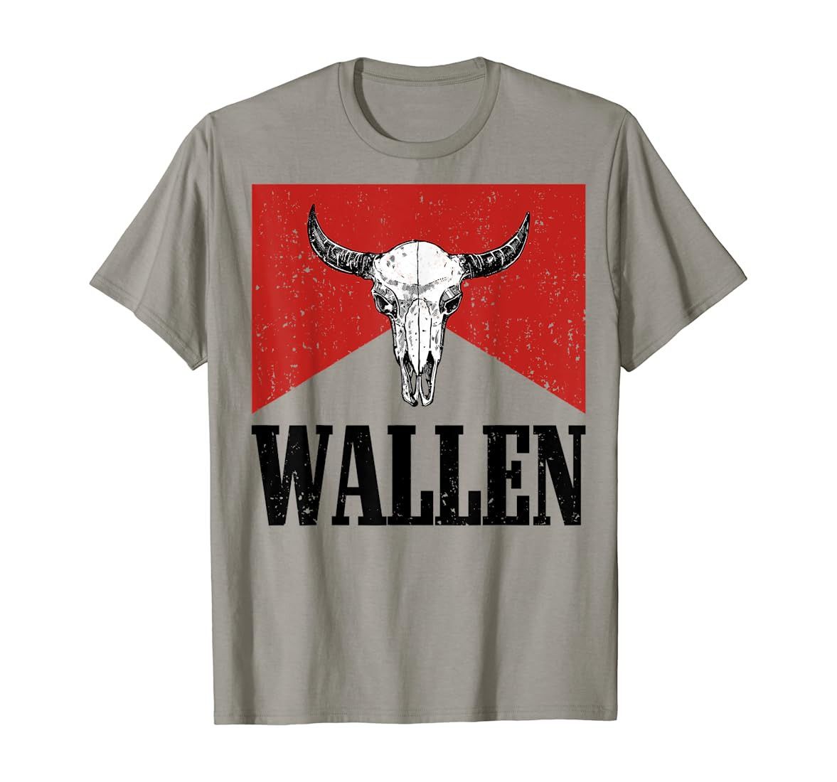 Western Country Music Girl Red Wallen Bull Skull T-Shirt | Amazon (US)