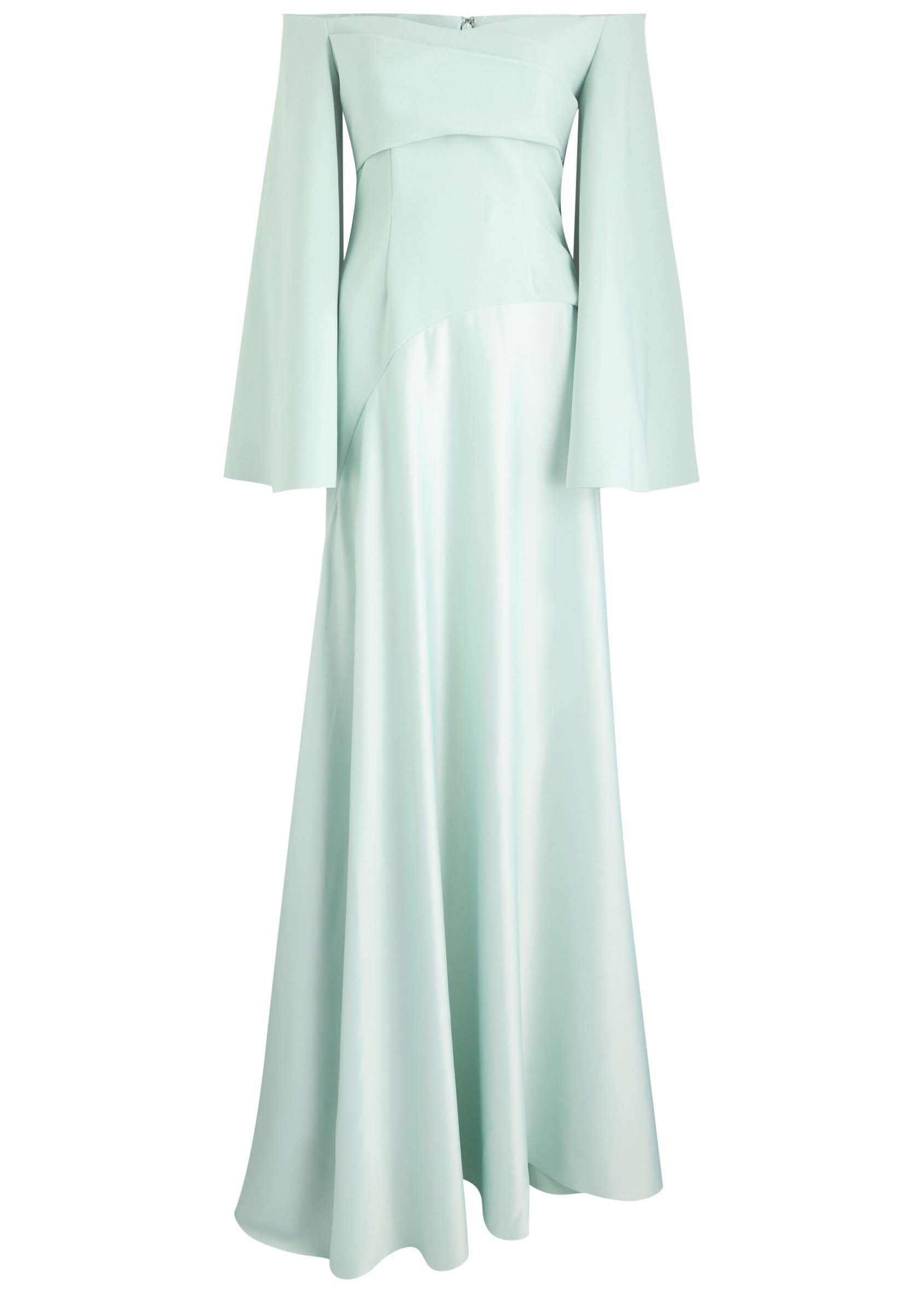 Rina satin and crepe maxi dress | Harvey Nichols