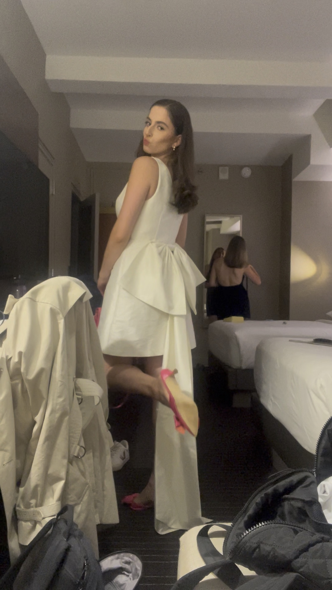 I showed Alex a pic of this dress before I ordered it and he was like eh it’s not that cute AND THEN I got it and he was like okay fine u were right! I love being right! I’m embracing my bridal era 💍 prepared to be sick of meeeee and fun bridal outfits xoxoxo
Found it on @poshmark 


Bride, bride to be, engagement party, Sachin & Babi, white dress, little white dress, white dress with bow, anthropology, bachelorette, Bach party, pink mules, pink heels, pink bow heels , wedding 

#LTKStyleTip #LTKSeasonal #LTKWedding