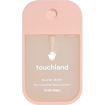 Touchland Glow Mist Rejuvenating Hand Sanitizer Spray, Rosewater scented, 500-Sprays each, 1FL OZ | Amazon (US)