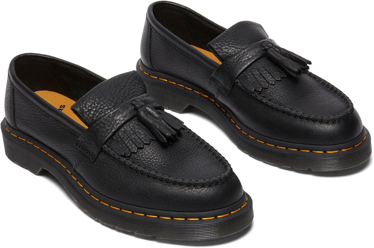 Dr. Martens Unisex-Adult Adrian Yellow Stitch Leather Loafers | Amazon (US)