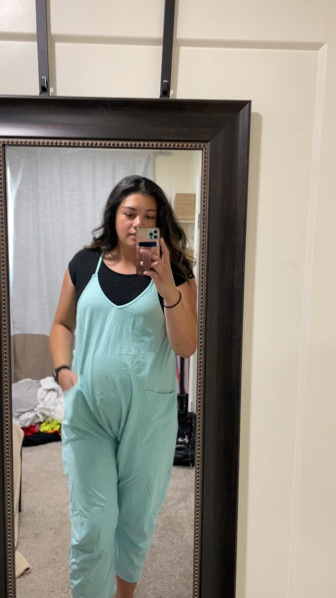 HALF TEE! I’m wearing the black basic cap sleeve. It’s the lightest, thinnest, comfiest under layer I’ve ever worn 🤩 I was surprised by the material and it’s great quality. I’m wearing a XL. 
Save 20% with discount code MALIA20

#LTKFindsUnder50 #LTKBump #LTKStyleTip