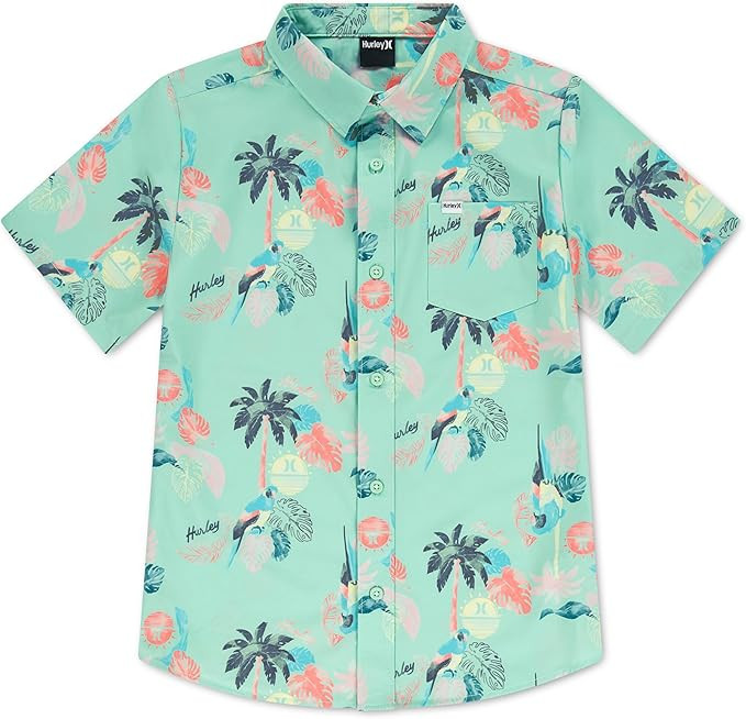 Hurley Boys' Boys' Woven Button Down Shirt | Amazon (US)