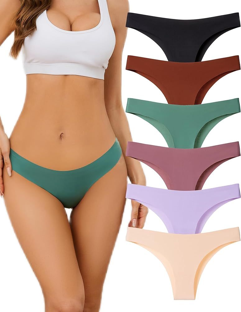 UGDUCK Cheeky Underwear for Women, Seamless Underwear No Show Panties for Women Bikini Soft Stret... | Amazon (US)