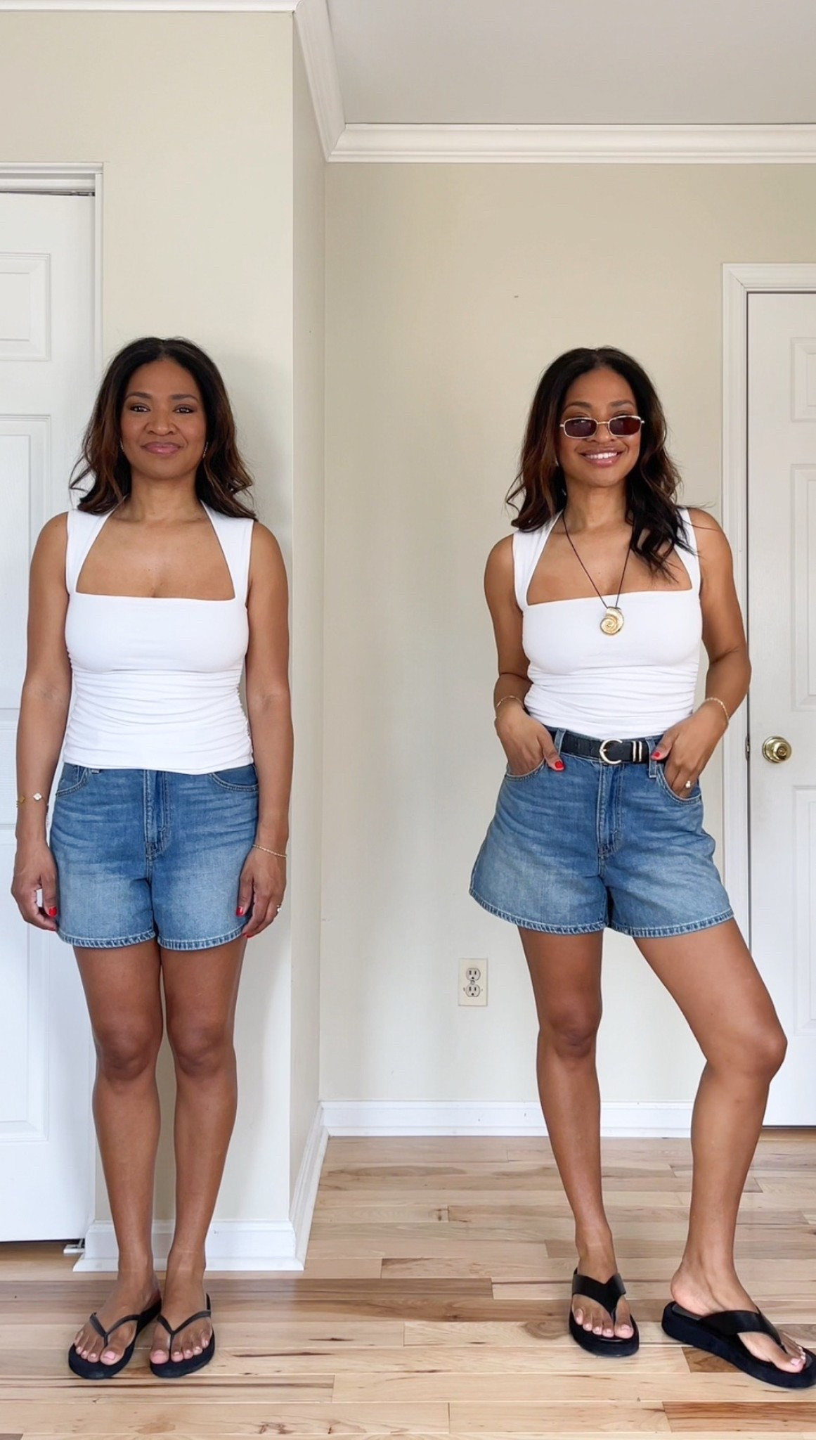 I’m wearing a small in top and size 27 in the Levi’s shorts which are adjustable! I recommend staying TTS in these shorts. Linking similar sandals in case mine are OOS.

#LTKootd #LTKgrwm