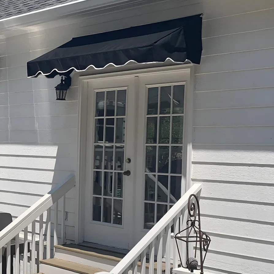 Door and Window Sunbrella Canvas Awning / 5 Colors and 3 Sizes/Classic Awning (Black 8 feet Wide) | Amazon (US)