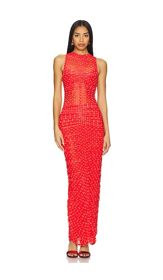 x REVOLVE Peyton Dress in Risky Micro Dot | Revolve Clothing (Global)