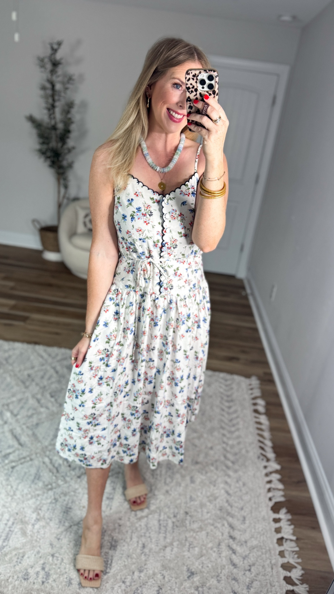 Weekend Walmart Wins try on
Scallop edge floral midi dress- small

#LTKootd #LTKmomlife
